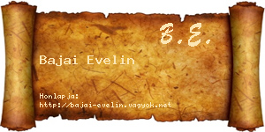 Bajai Evelin névjegykártya